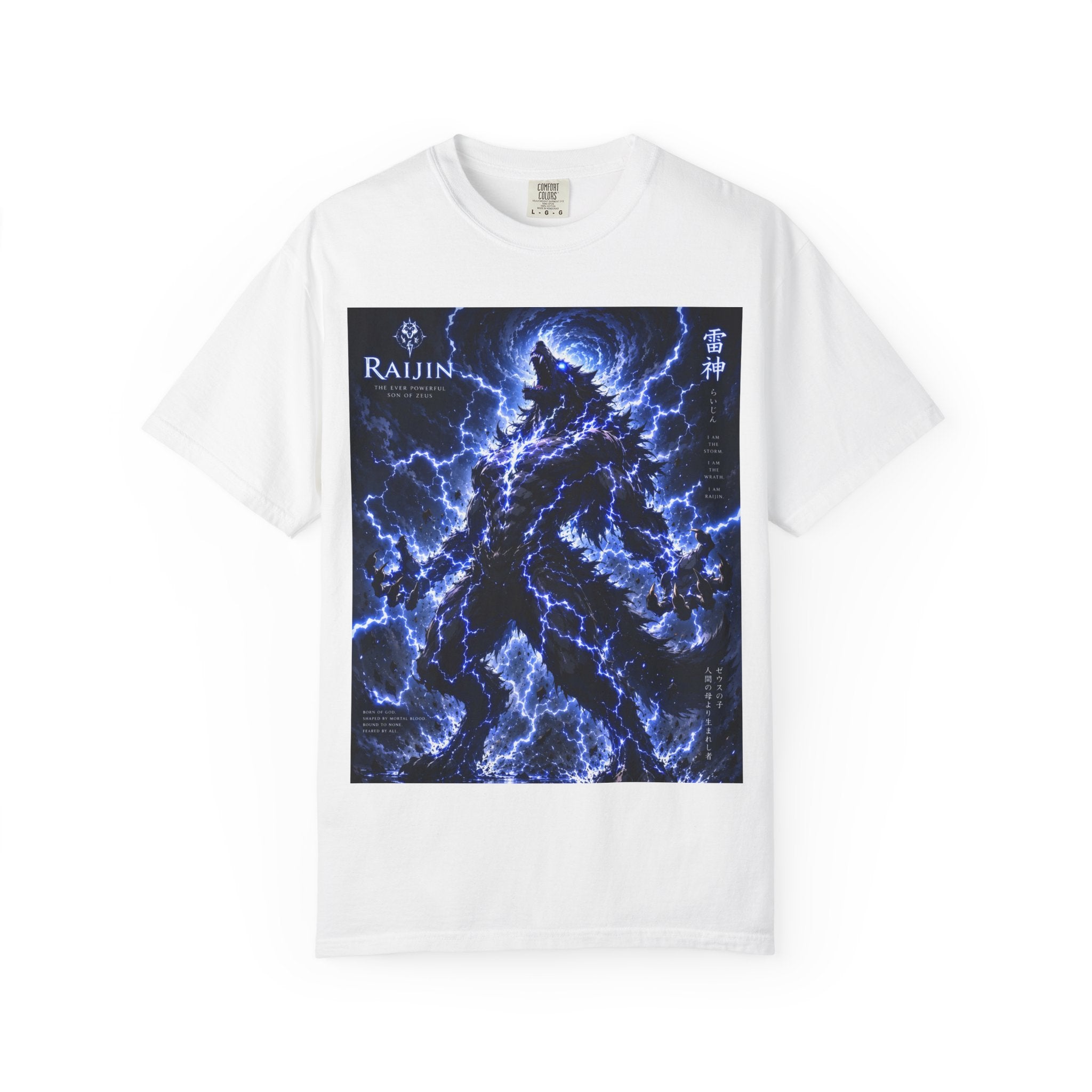 Raijin Lightning T-Shirt — 'I Am the Storm, I Am the Wrath' Graphic Tee