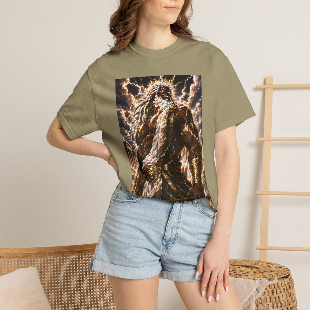 Zeus Graphic T-Shirt — Mythic Lightning God Poster Tee