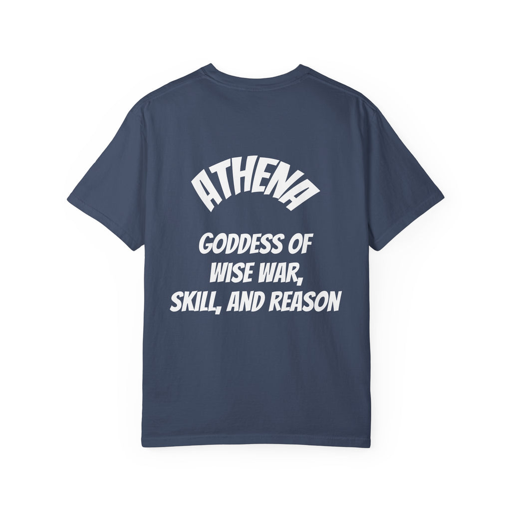 Athena Goddess Graphic T-Shirt — Golden Mythology Art Tee