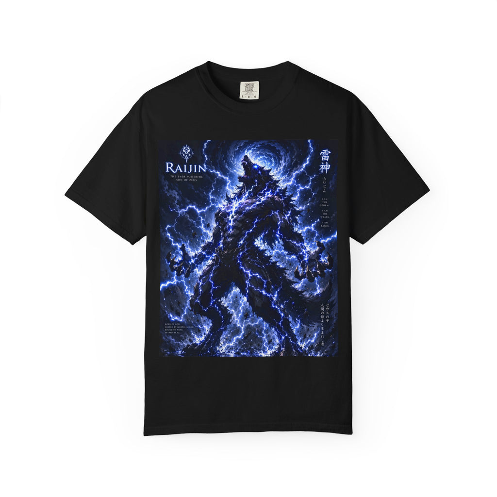 Raijin Lightning T-Shirt — 'I Am the Storm, I Am the Wrath' Graphic Tee