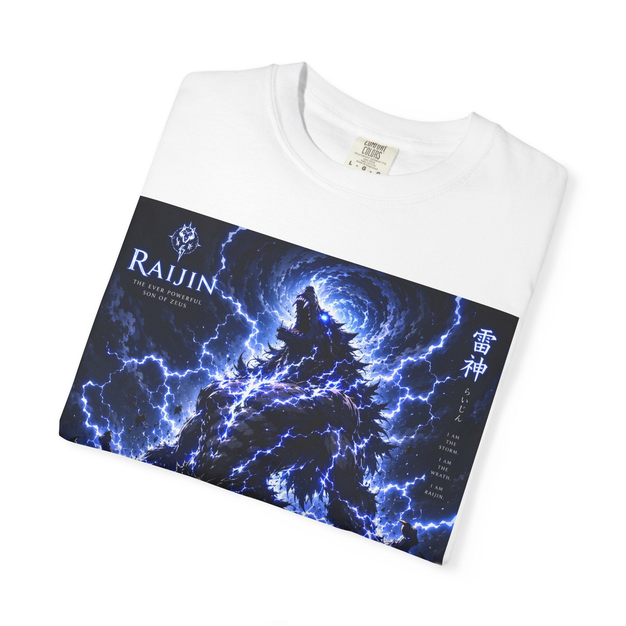Raijin Lightning T-Shirt — 'I Am the Storm, I Am the Wrath' Graphic Tee