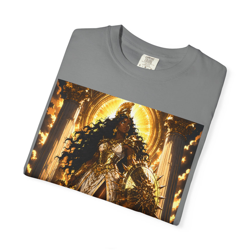 Athena Goddess Graphic T-Shirt — Golden Mythology Art Tee