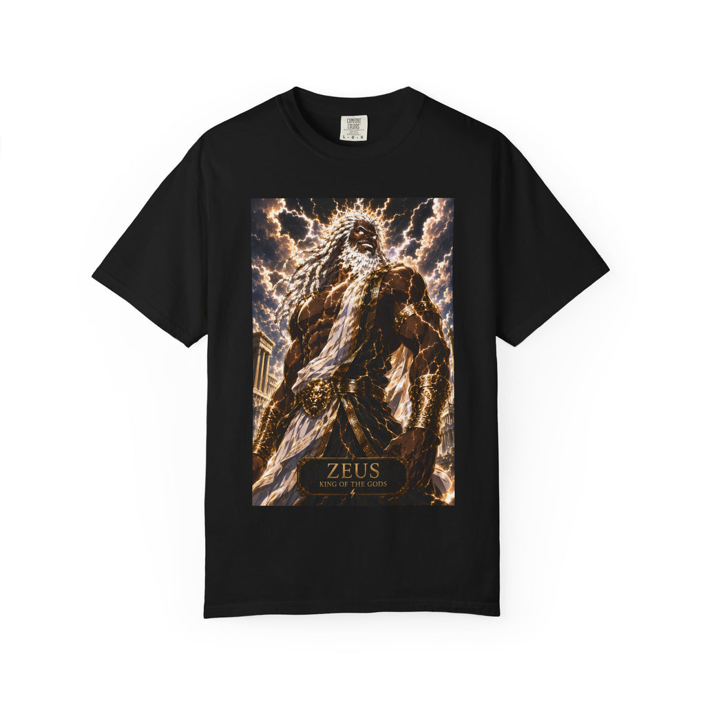 Zeus Graphic T-Shirt — Mythic Lightning God Poster Tee