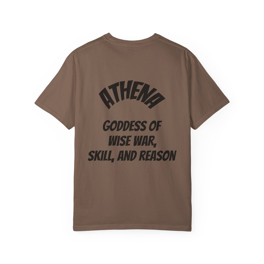 Athena Goddess Graphic T-Shirt — Golden Mythology Art Tee