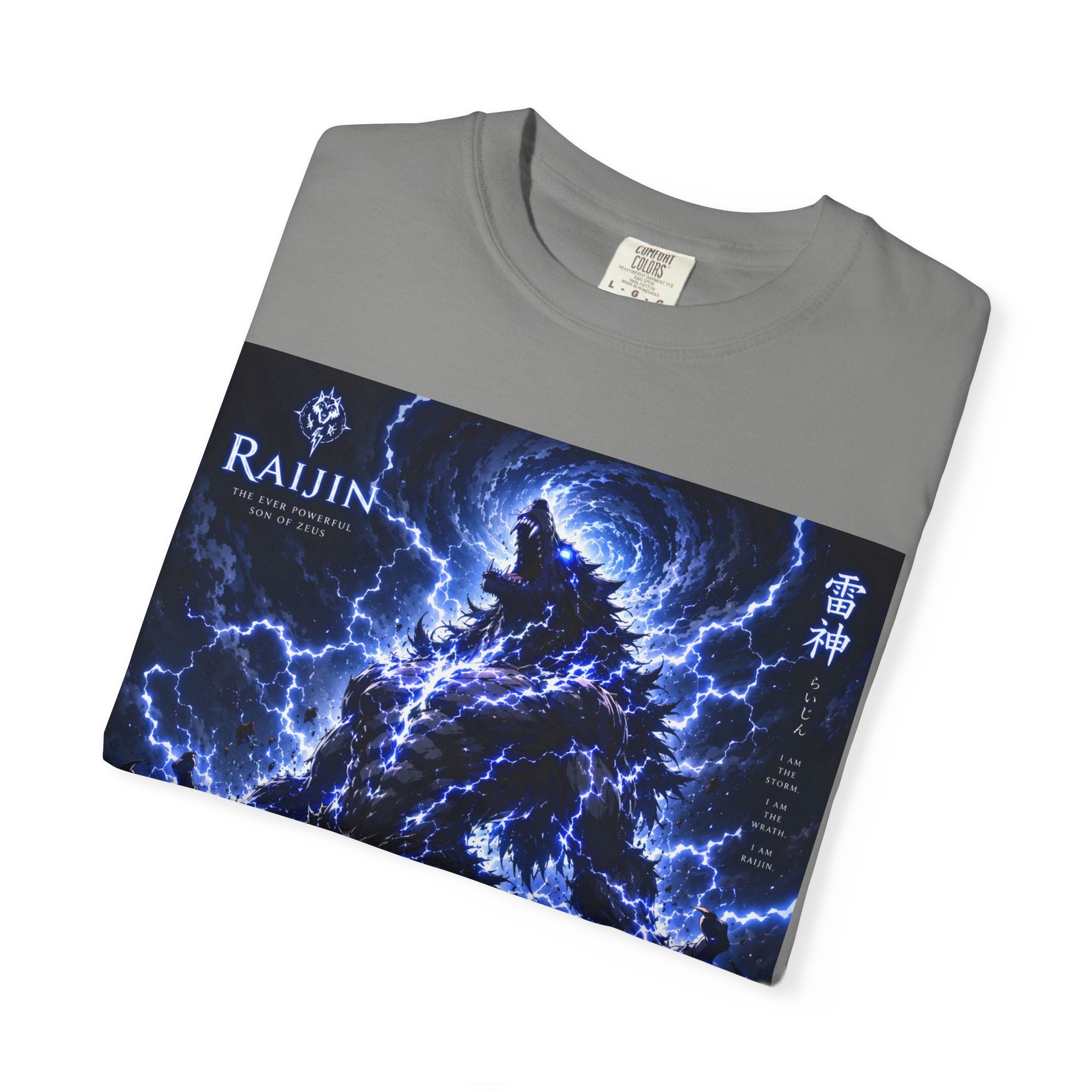 Raijin Lightning T-Shirt — 'I Am the Storm, I Am the Wrath' Graphic Tee