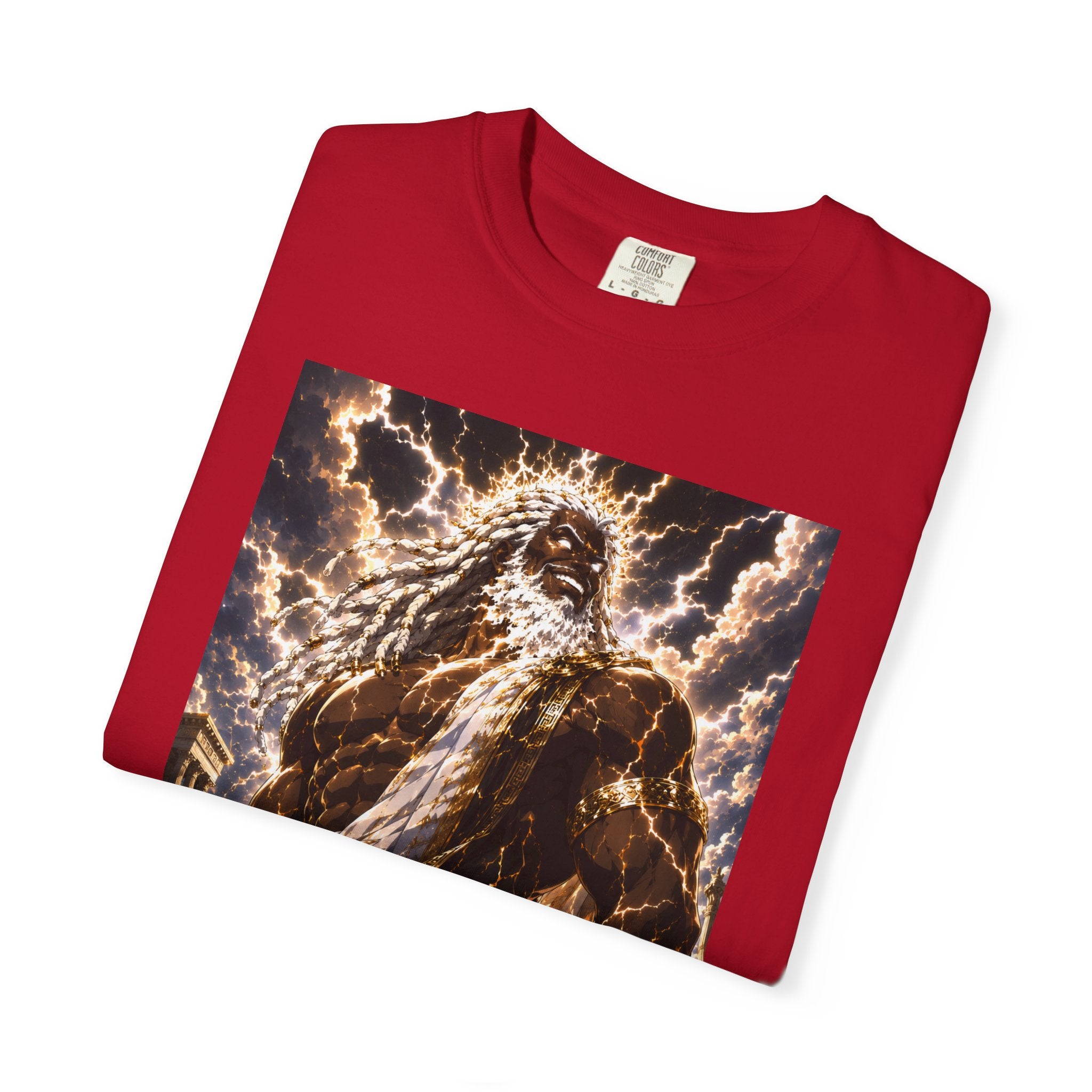 Zeus Graphic T-Shirt — Mythic Lightning God Poster Tee