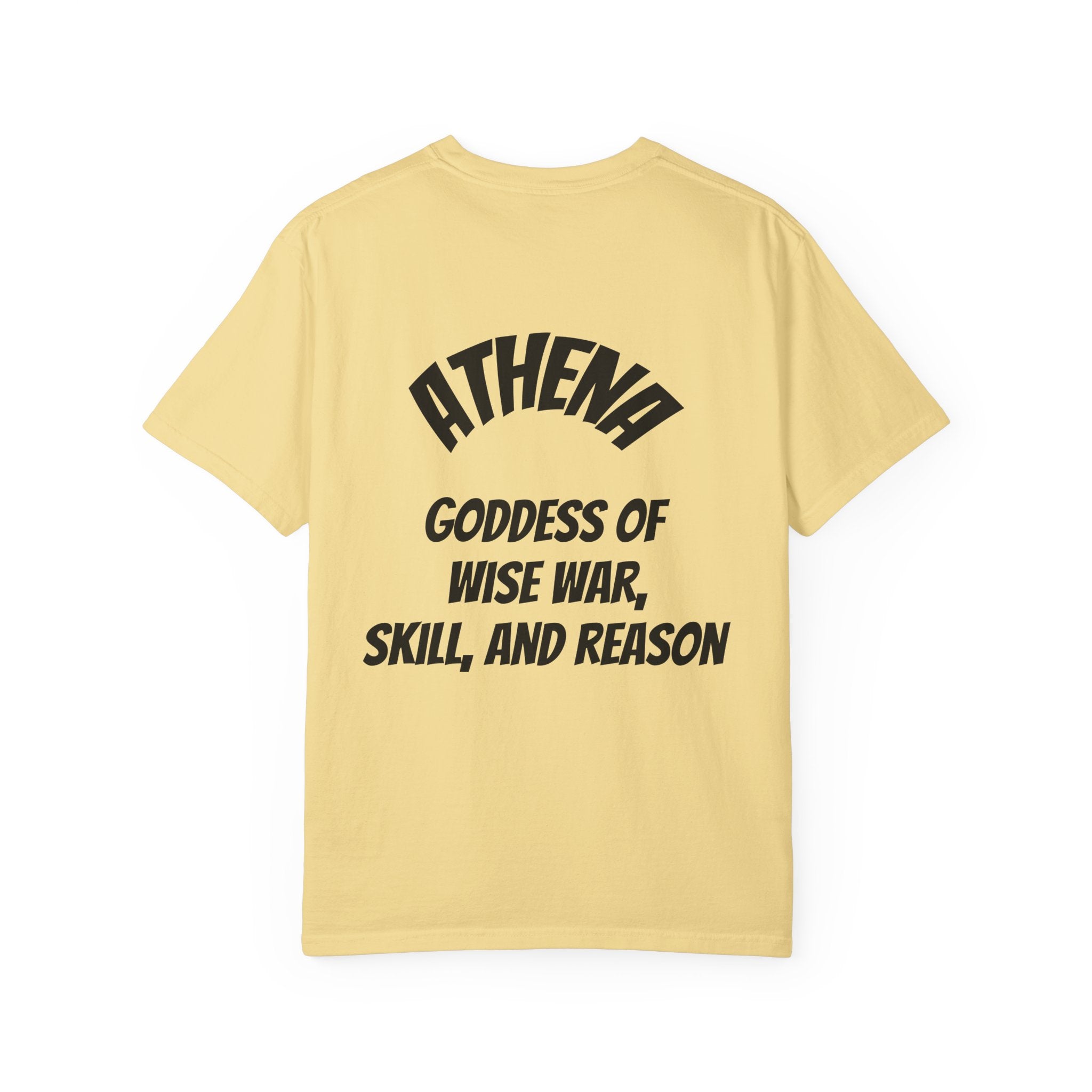 Athena Goddess Graphic T-Shirt — Golden Mythology Art Tee