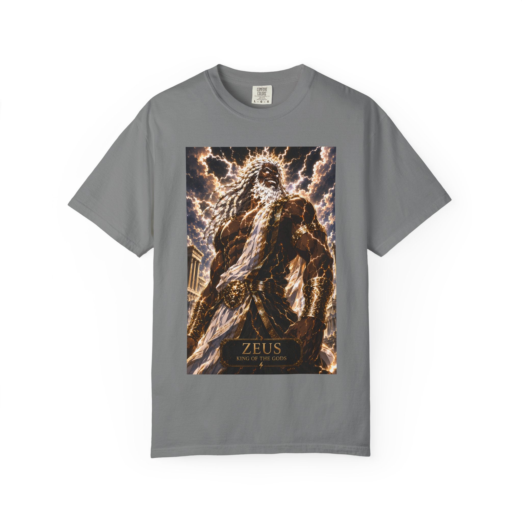 Zeus Graphic T-Shirt — Mythic Lightning God Poster Tee