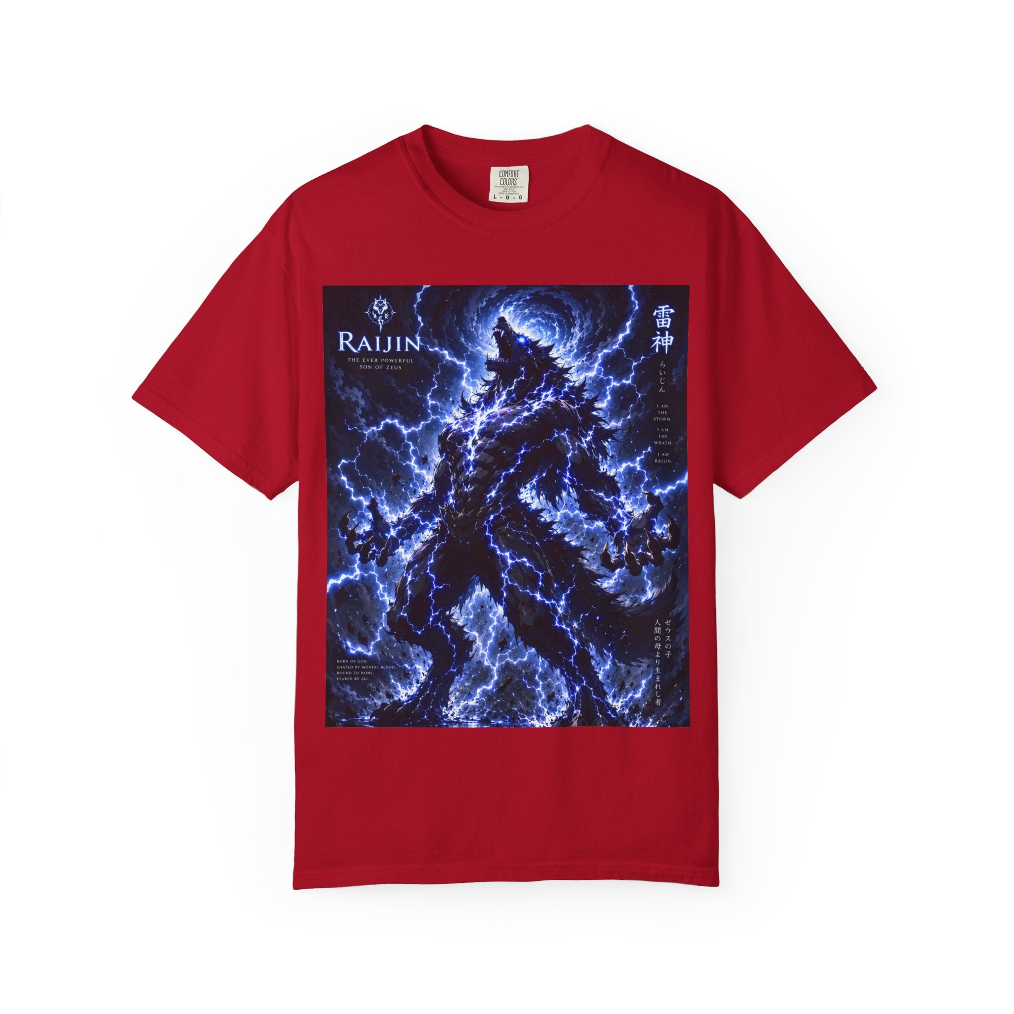 Raijin Lightning T-Shirt — 'I Am the Storm, I Am the Wrath' Graphic Tee