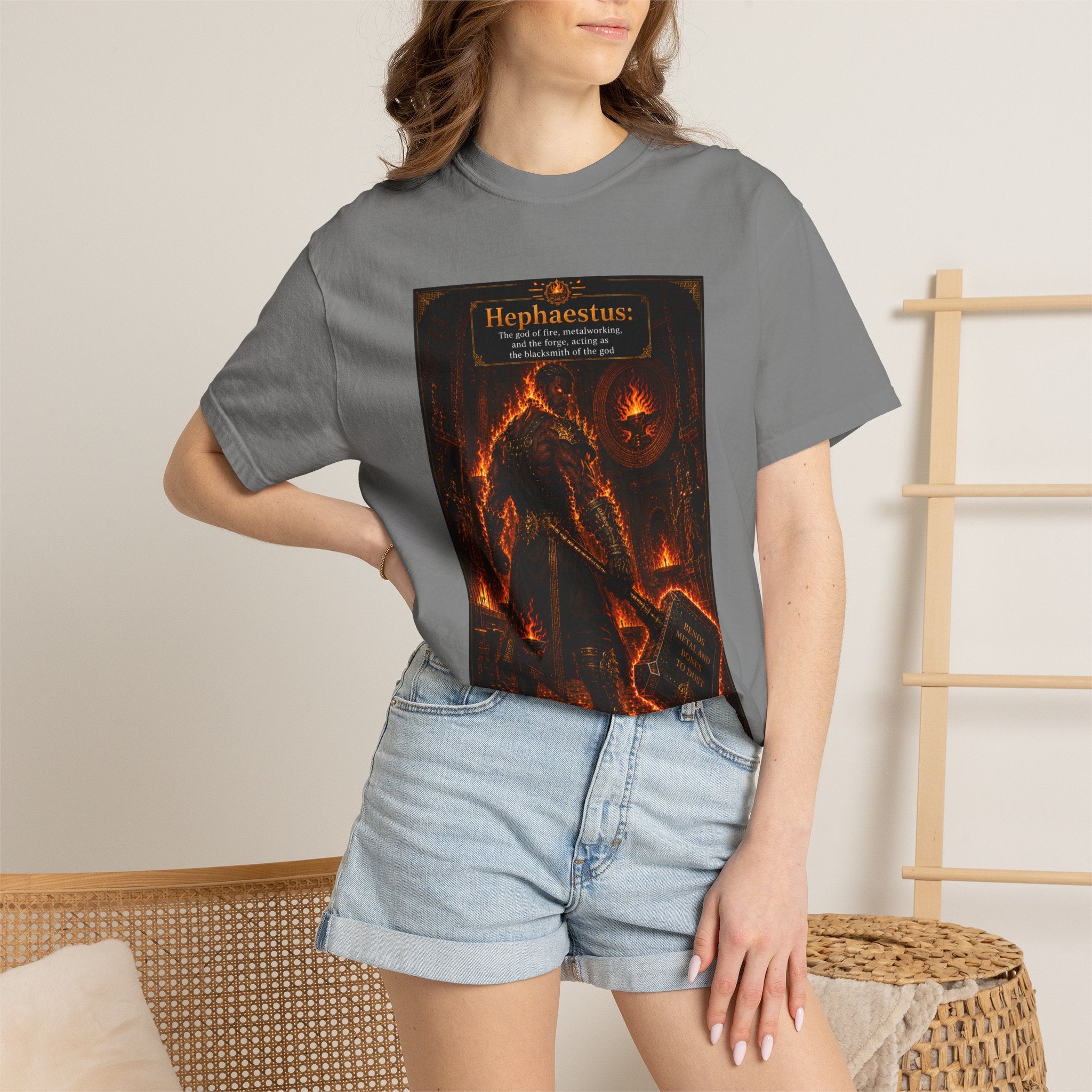 Hephaestus Blacksmith— Fiery Forge Graphic T-Shirt