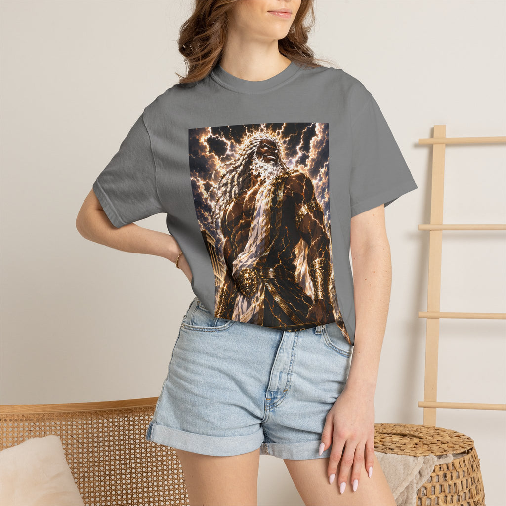 Zeus Graphic T-Shirt — Mythic Lightning God Poster Tee