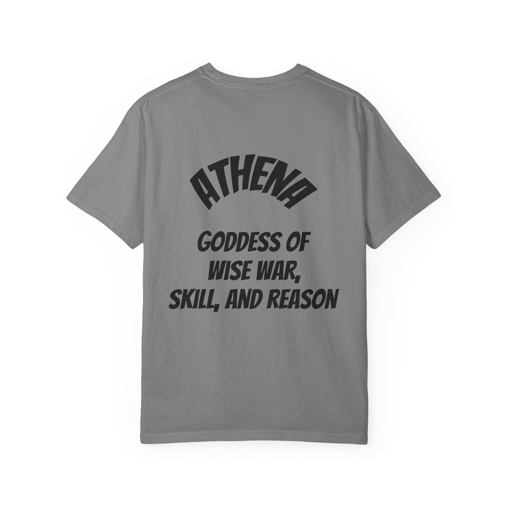 Athena Goddess Graphic T-Shirt — Golden Mythology Art Tee