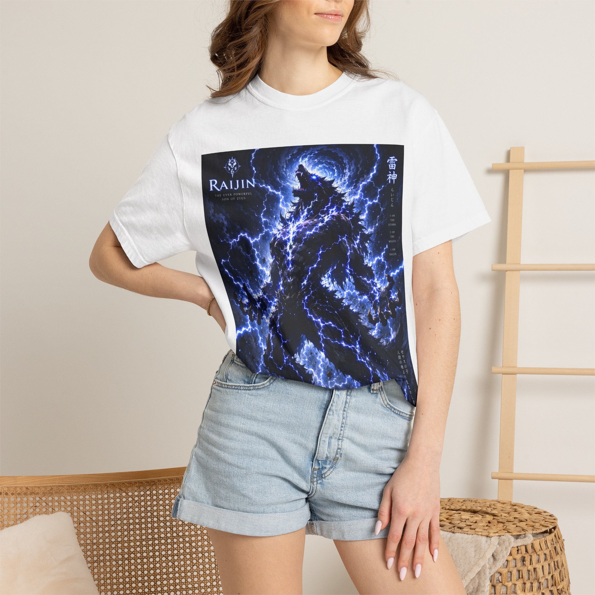 Raijin Lightning T-Shirt — 'I Am the Storm, I Am the Wrath' Graphic Tee