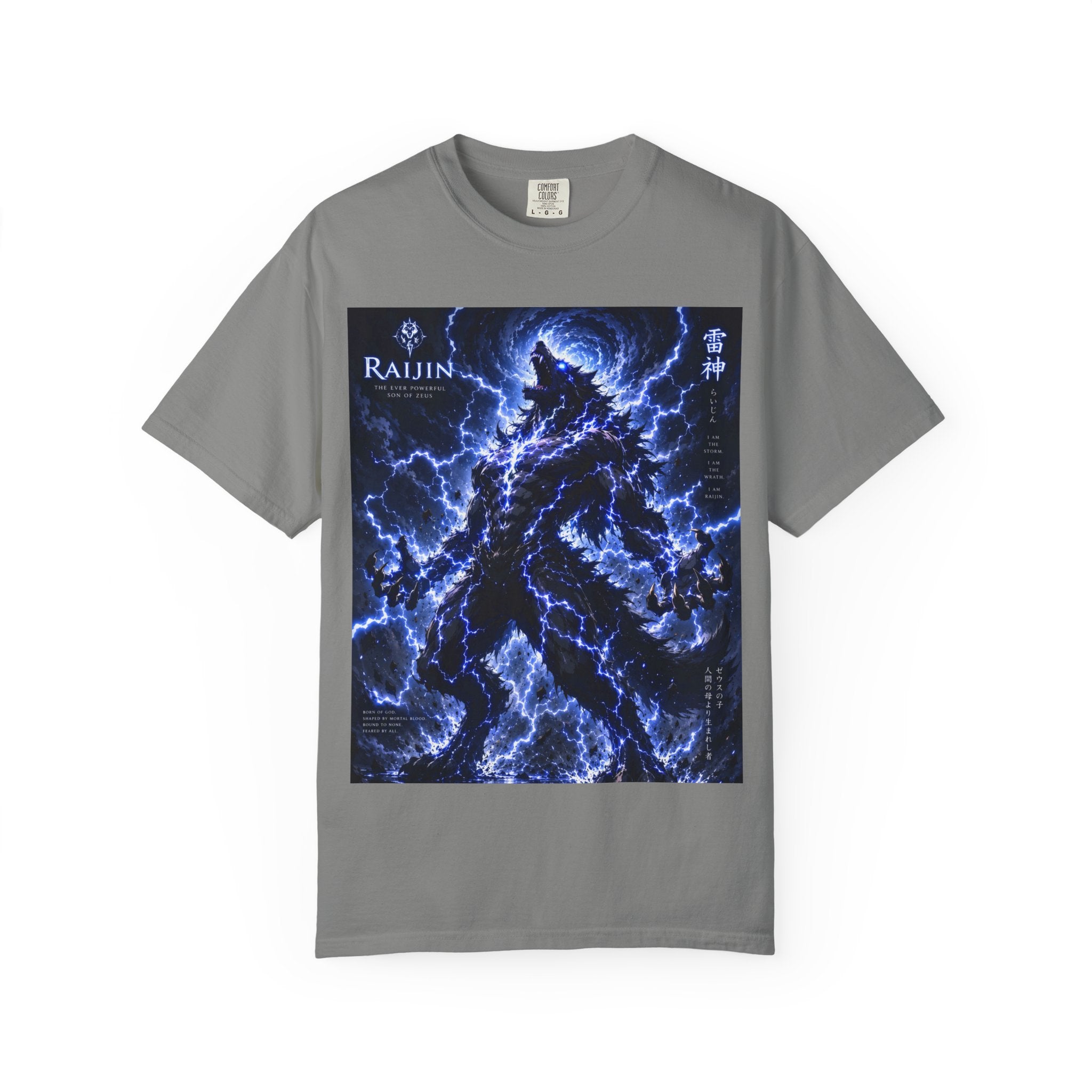 Raijin Lightning T-Shirt — 'I Am the Storm, I Am the Wrath' Graphic Tee