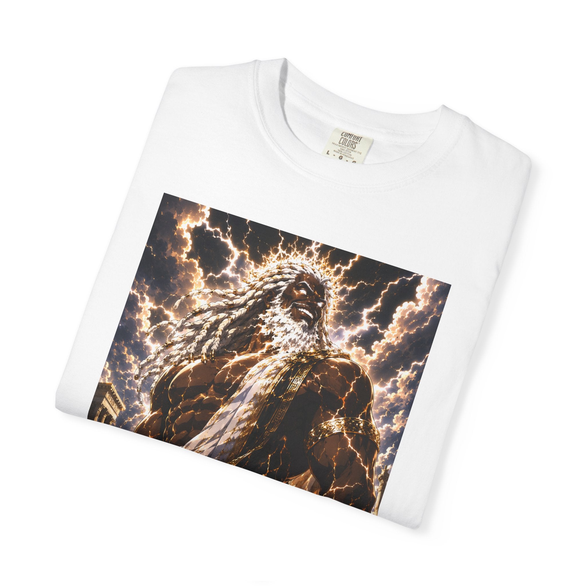 Zeus Graphic T-Shirt — Mythic Lightning God Poster Tee