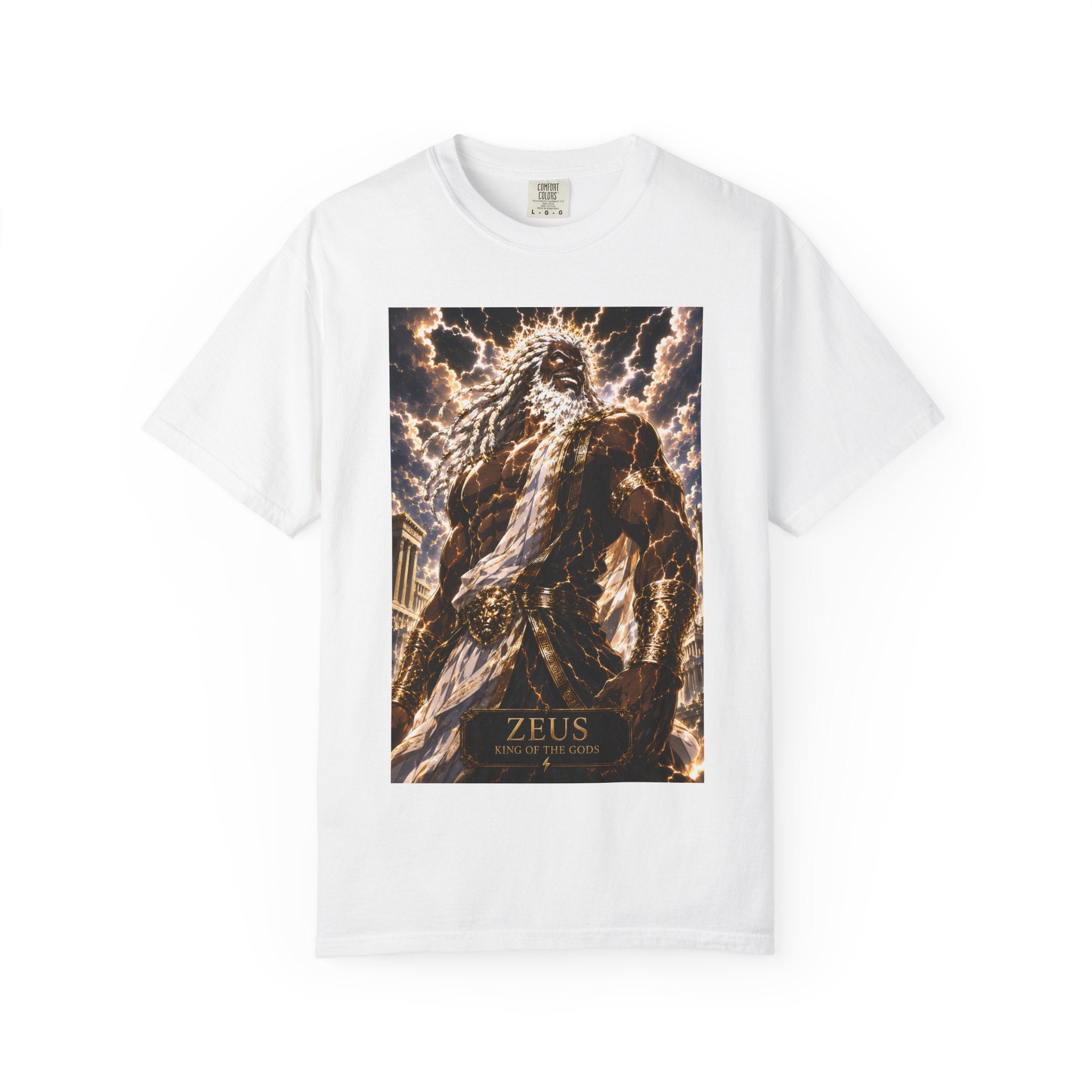 Zeus Graphic T-Shirt — Mythic Lightning God Poster Tee