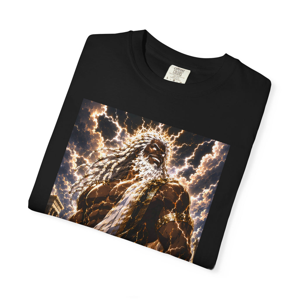 Zeus Graphic T-Shirt — Mythic Lightning God Poster Tee