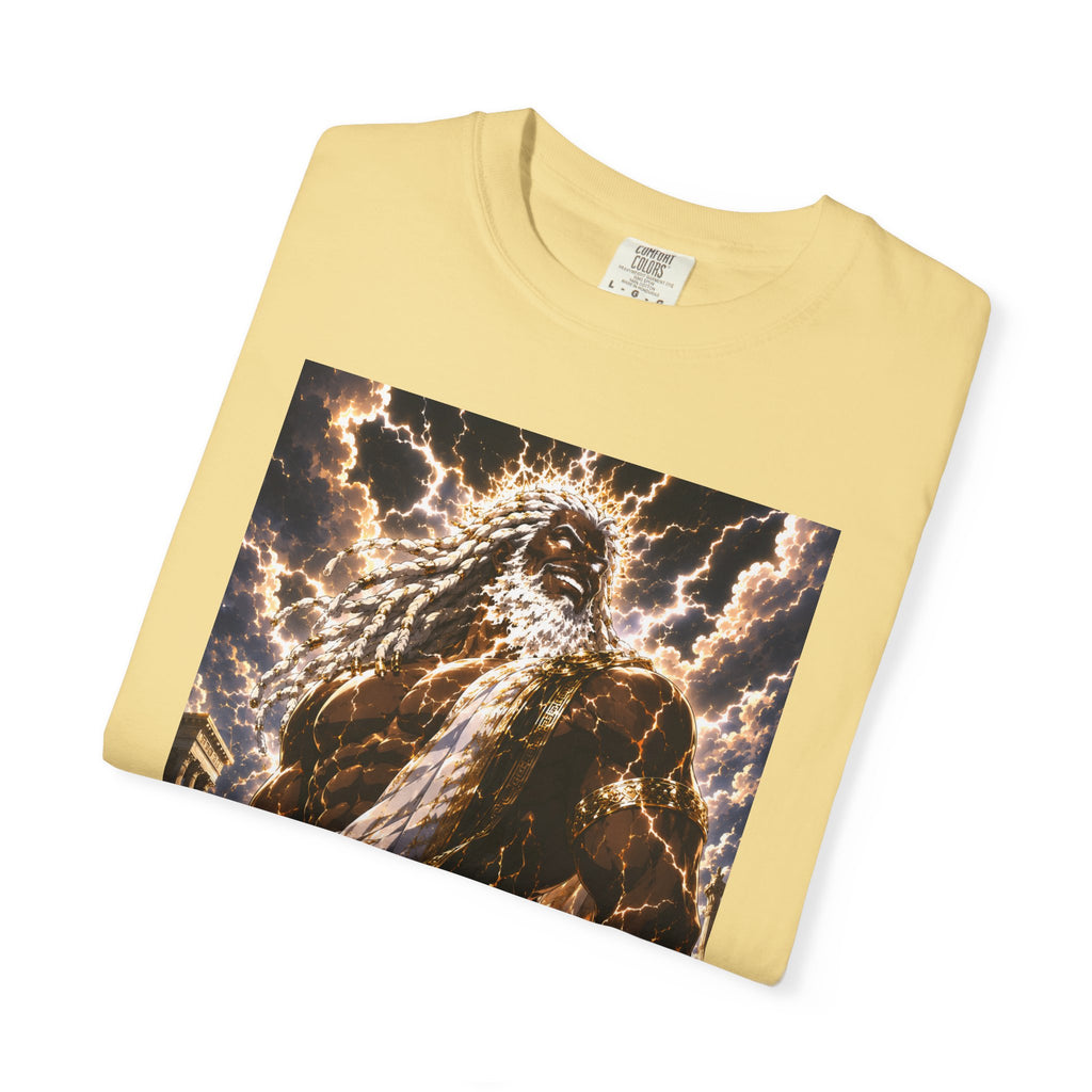 Zeus Graphic T-Shirt — Mythic Lightning God Poster Tee